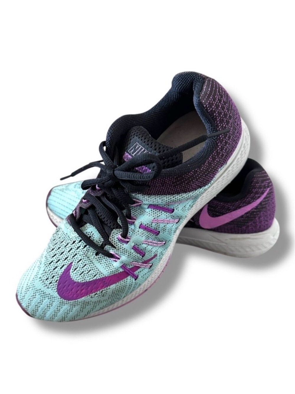 Nike Air Zoom Elite 8 Running Shoes Women's Size 9 Blue Sneakers Gym Workout